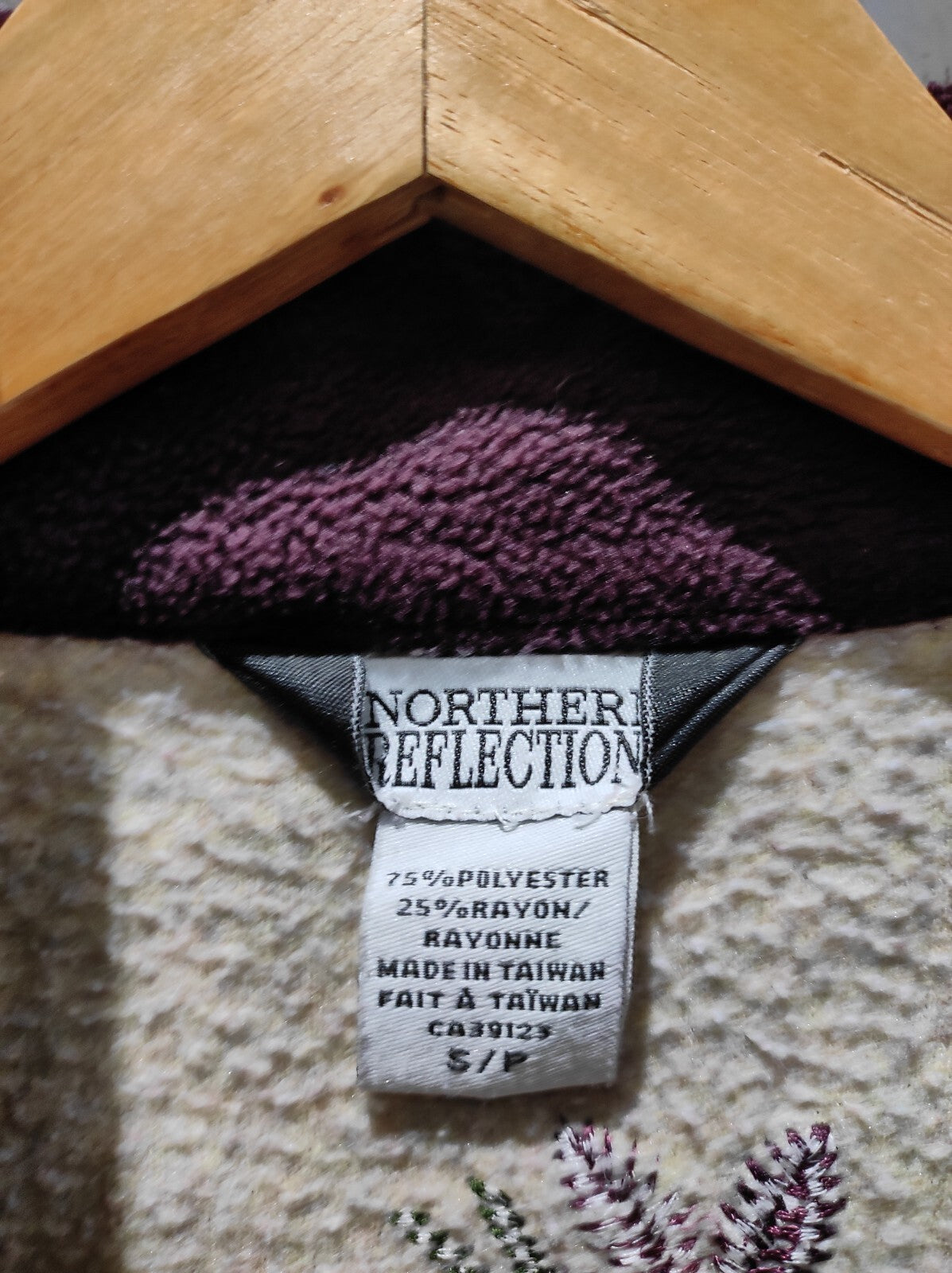 Vintage Northern Reflections Cotton Embroidered Button Cardigan Sweater S