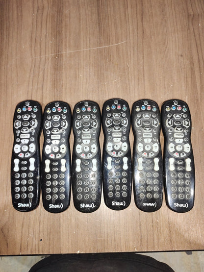 SHAW URC2054BC2 ALPHA TV REMOTE CONTROL BLACK - LOT OF 6