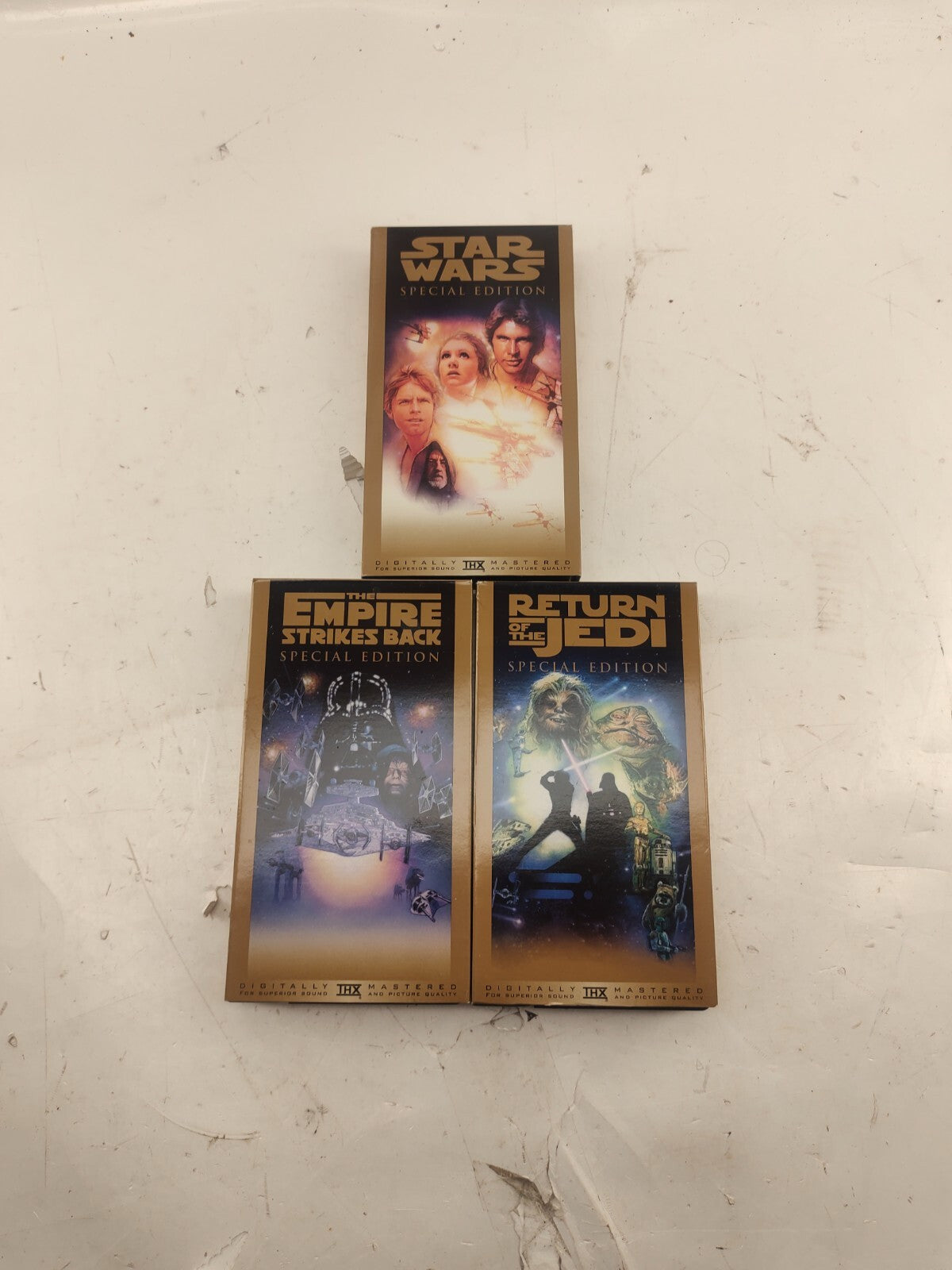 Star Wars Trilogy VHS 1997 Special Limited Edition Movie Gold Box