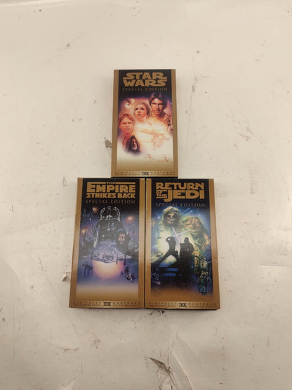 Star Wars Trilogy VHS 1997 Special Limited Edition Movie Gold Box