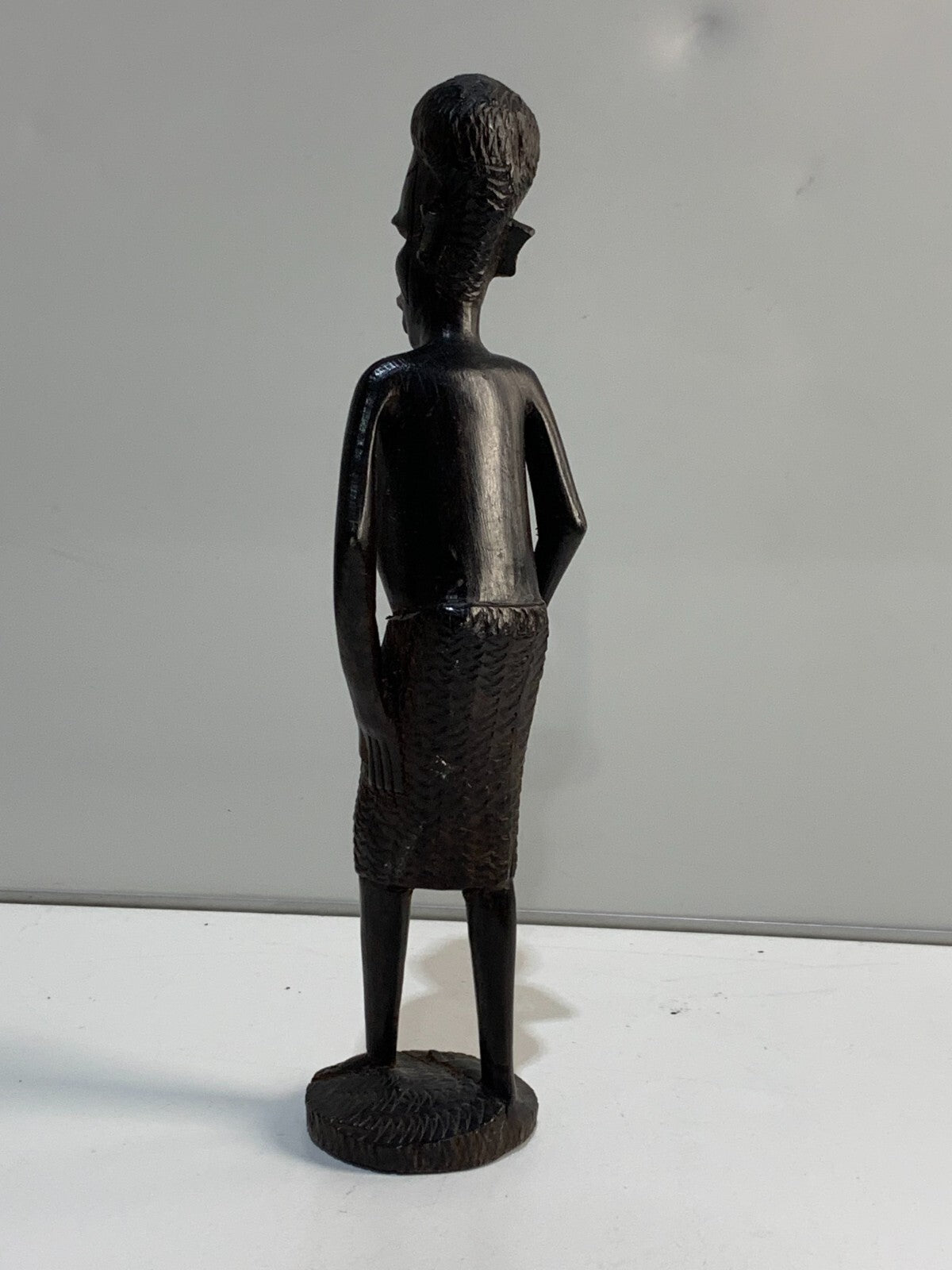 Vintage hand Carved African man figure