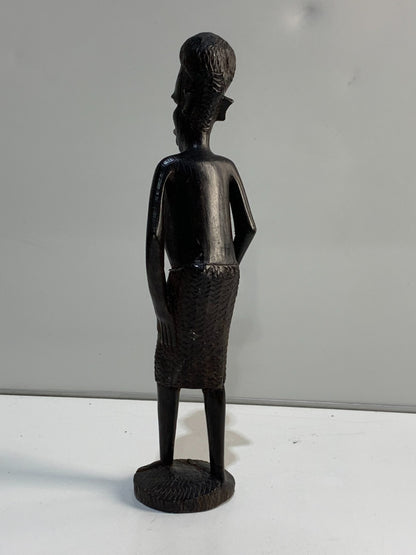 Vintage hand Carved African man figure