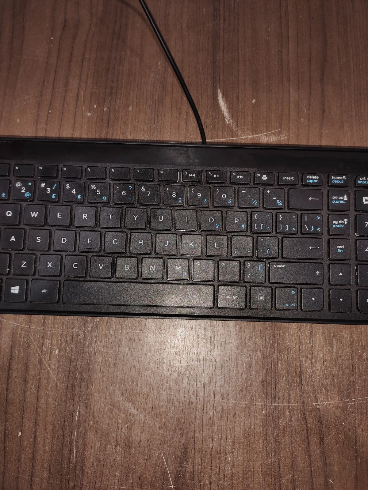 HP SK-2028 Galeras Wired Slim USB Qwerty Keyboard 801526-001 - Model - KBAH21