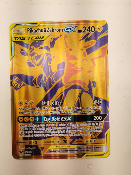 Pokemon Pikachu & Zekrom GX Tag Team Jumbo Promo Card SM248