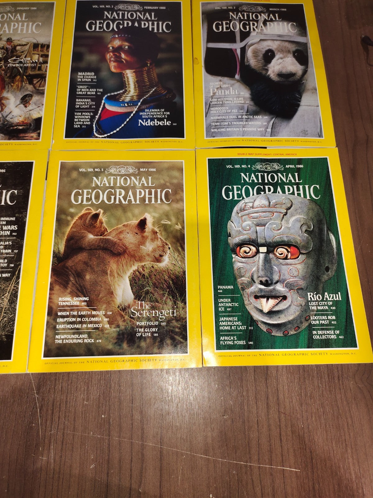 National Geographic - 1986 - January-June - Case Faux Leather - Magazines