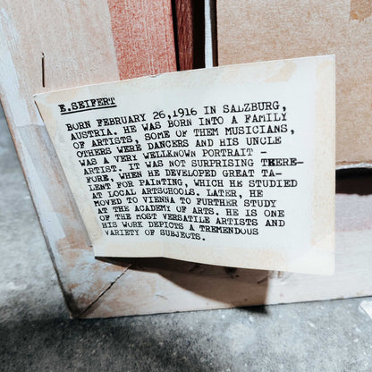 Erich Seifert Signed Landscape Nature Painting Framed 38" x 34"