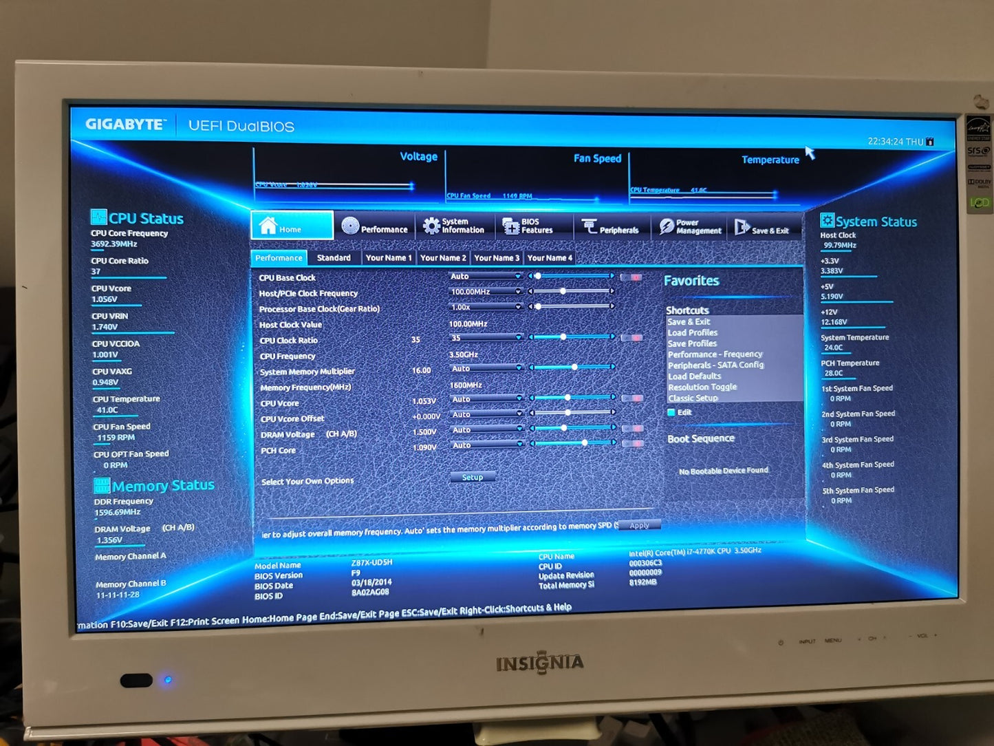 Gigabyte GA-Z87X-UD5H + i7-4770K + 8GB DDR3 RAM | LGA1150 | Tested Working
