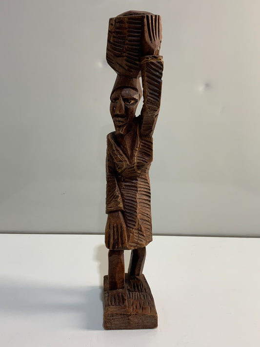 Wooden Carved Haitian Woman