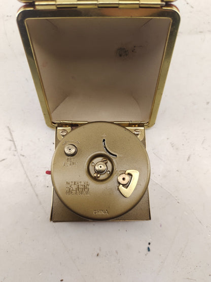 Vintage Equity Travel Alarm Clock/ Wind Up Clock