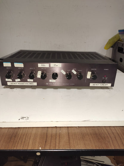 TOA A-506A 500 SERIES AMPLIFIER Pro Audio Stereo 5-Input PA Mixer Amp