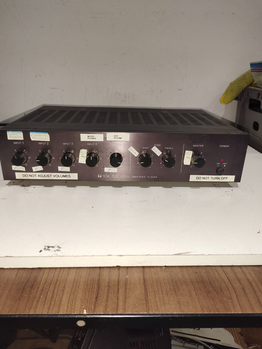 TOA A-506A 500 SERIES AMPLIFIER Pro Audio Stereo 5-Input PA Mixer Amp