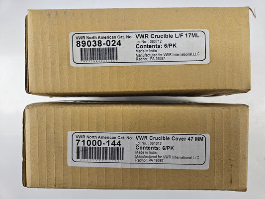 VWR Crucible & Lids - 6 Pack