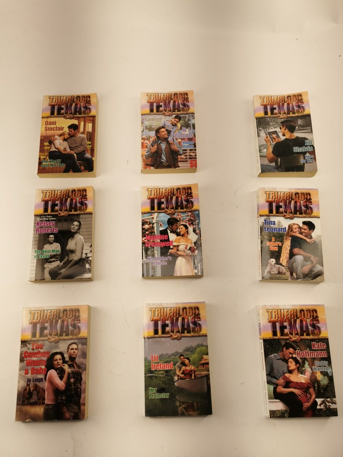 9 Books Trueblood Texas Country Romance Series Rodeo Daddy Sheriff Best Man PB