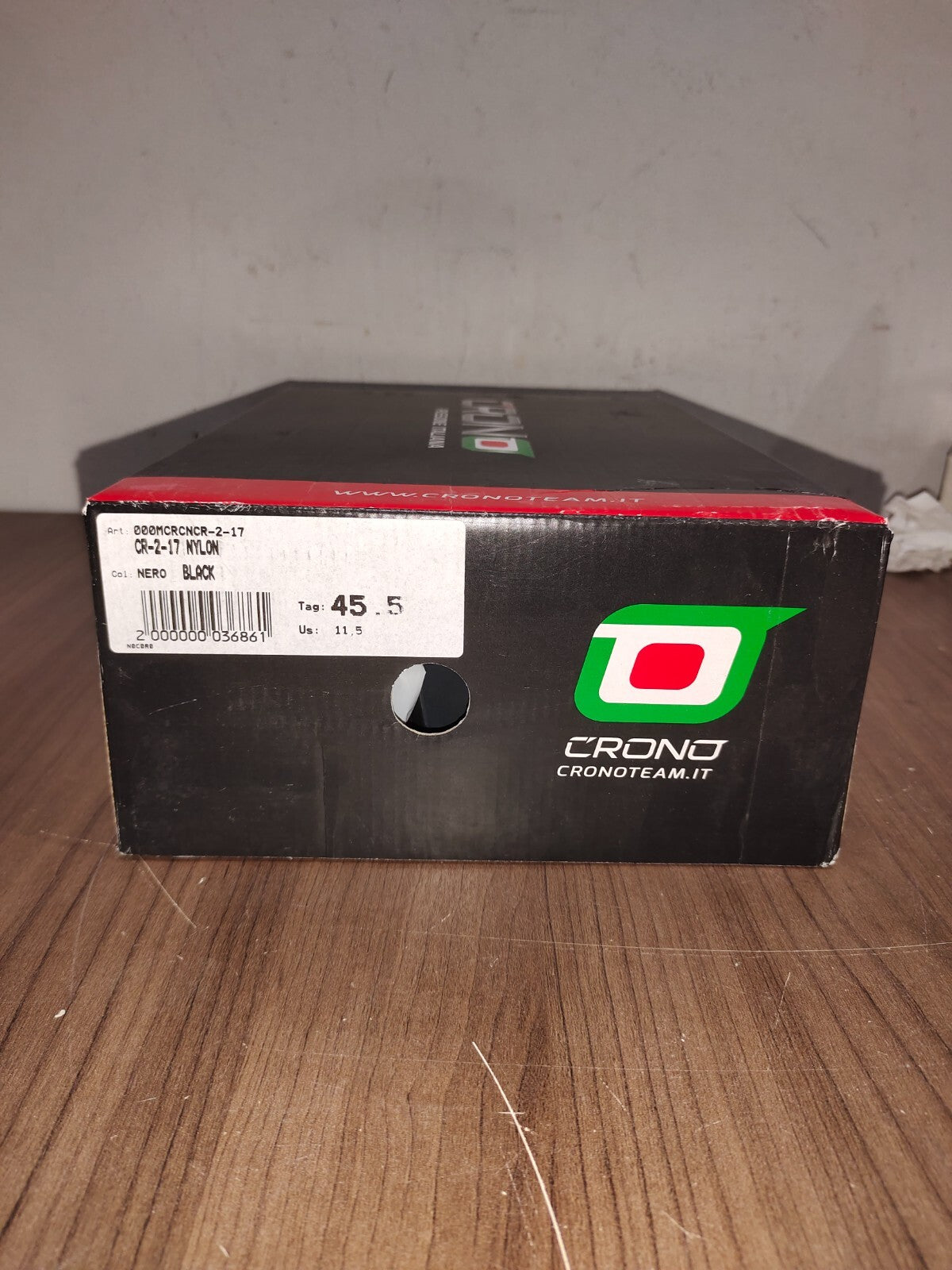 Crono CR-2-17 Nylon Cycling Shoes - Nero Black - Size - 45.5 (EUR)
