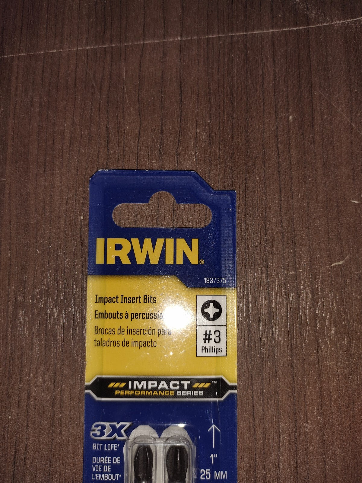 Irwin 1837375, #3, 1" Impact Phillips Insert Bits - Set of 6 - 4
