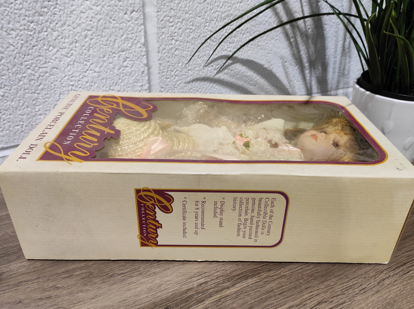 Century COLLECTION GENUINE PORCELAIN DOLL Hand Crafted- Beige