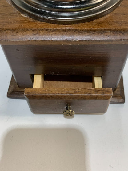 French Style Wood and Metal Coffee Grinder Mill