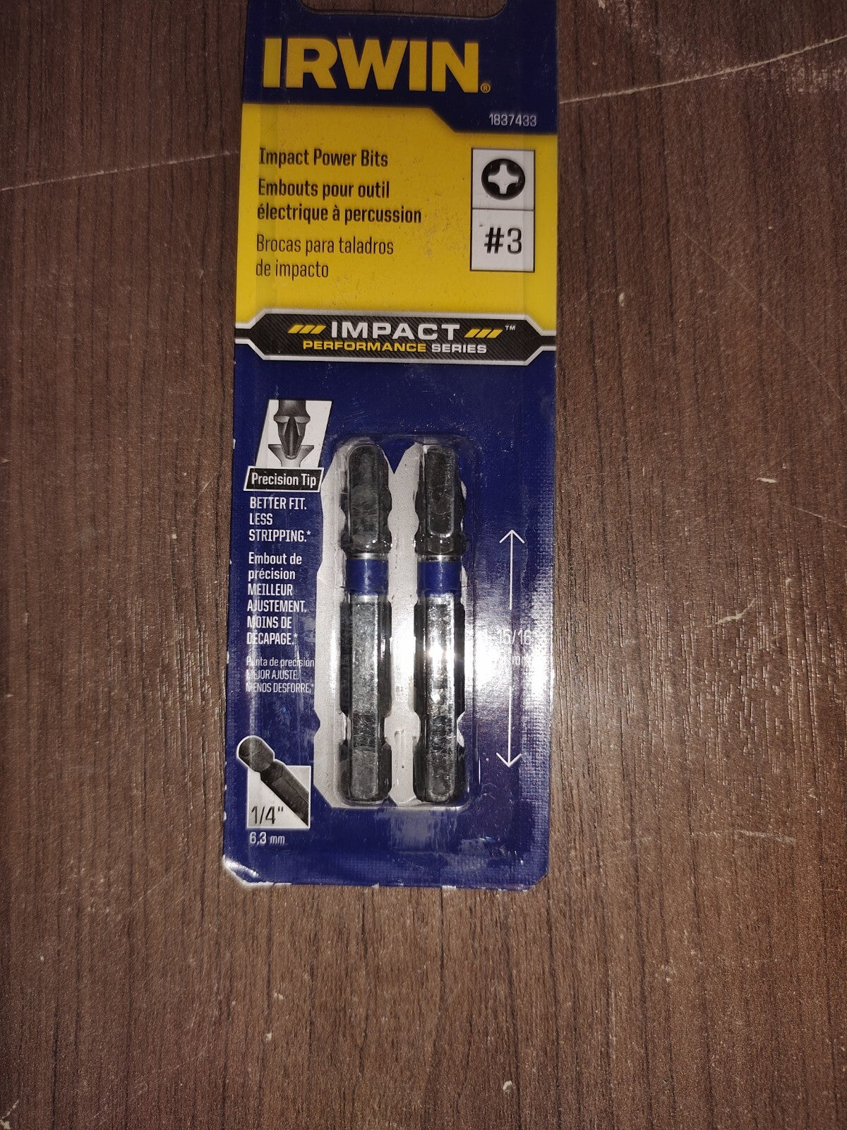 Irwin 1837433 Performance Series Phillips #3x2"L Power Bit Steel Set of 5 - 4