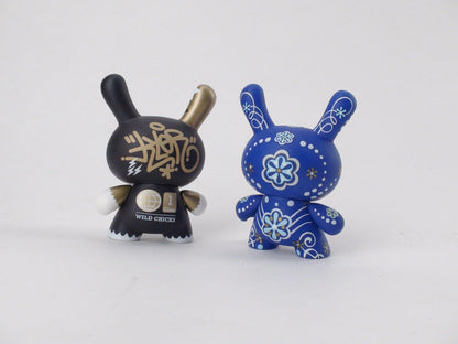 Enchanting Duo: Kidrobot Dunny Fatale 2010 3" Vinyl Figure Lot - Klor, Catalina Estrada Sticker