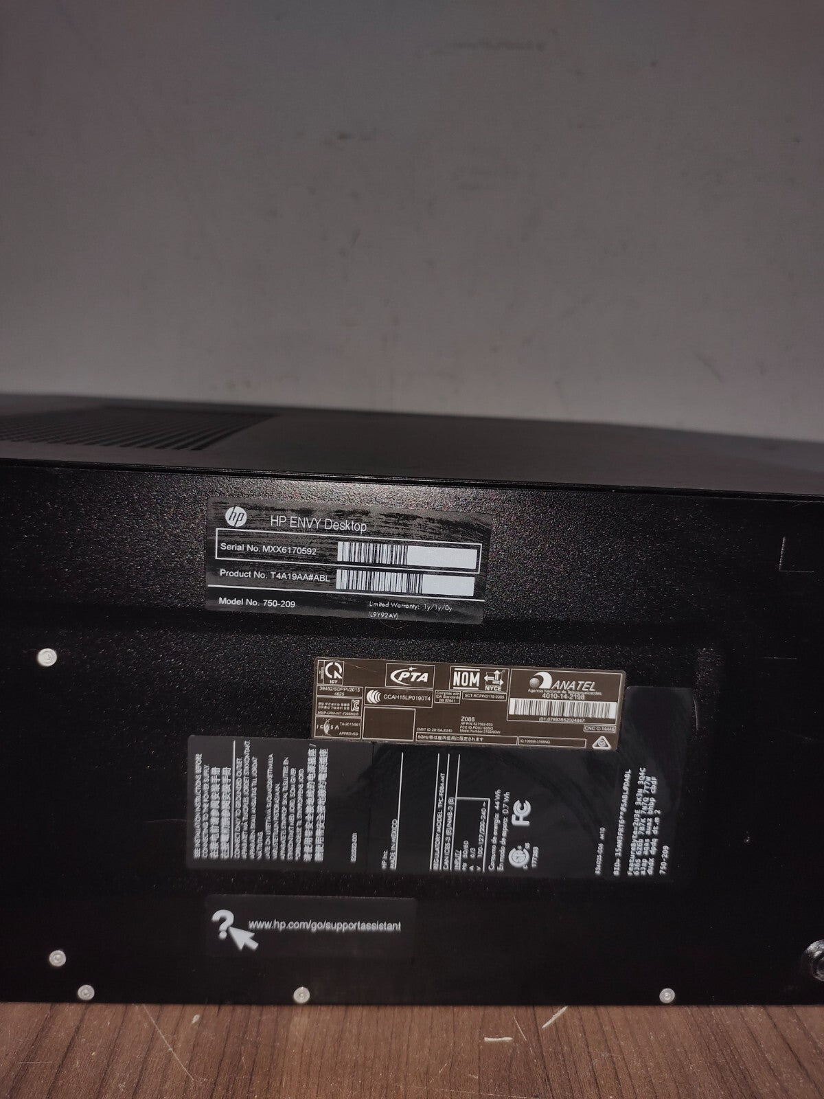 HP ENVY 750-209 Bang & Olufsen Plugs I5-6400 | 256GB |12GB RAM | Wifi Windows 10