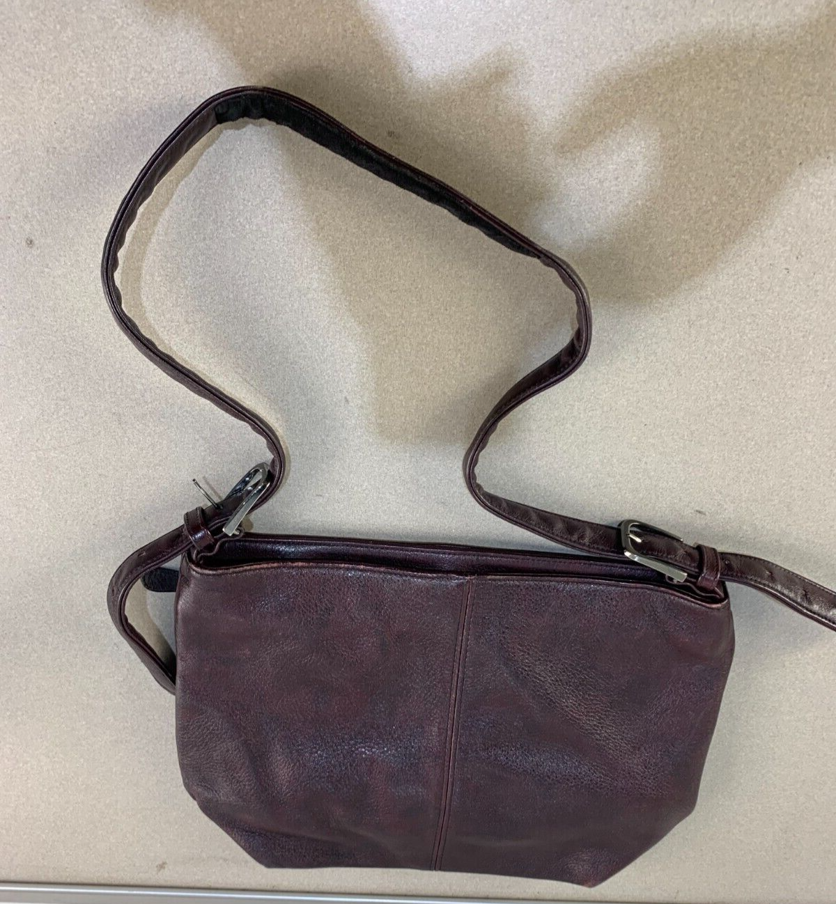 Vintage SAS Crossbody Textured Leather Handbag Purse