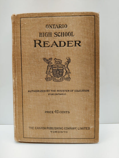 Ontario High School Reader HC Book 1915 Ministry of Education for Ontario