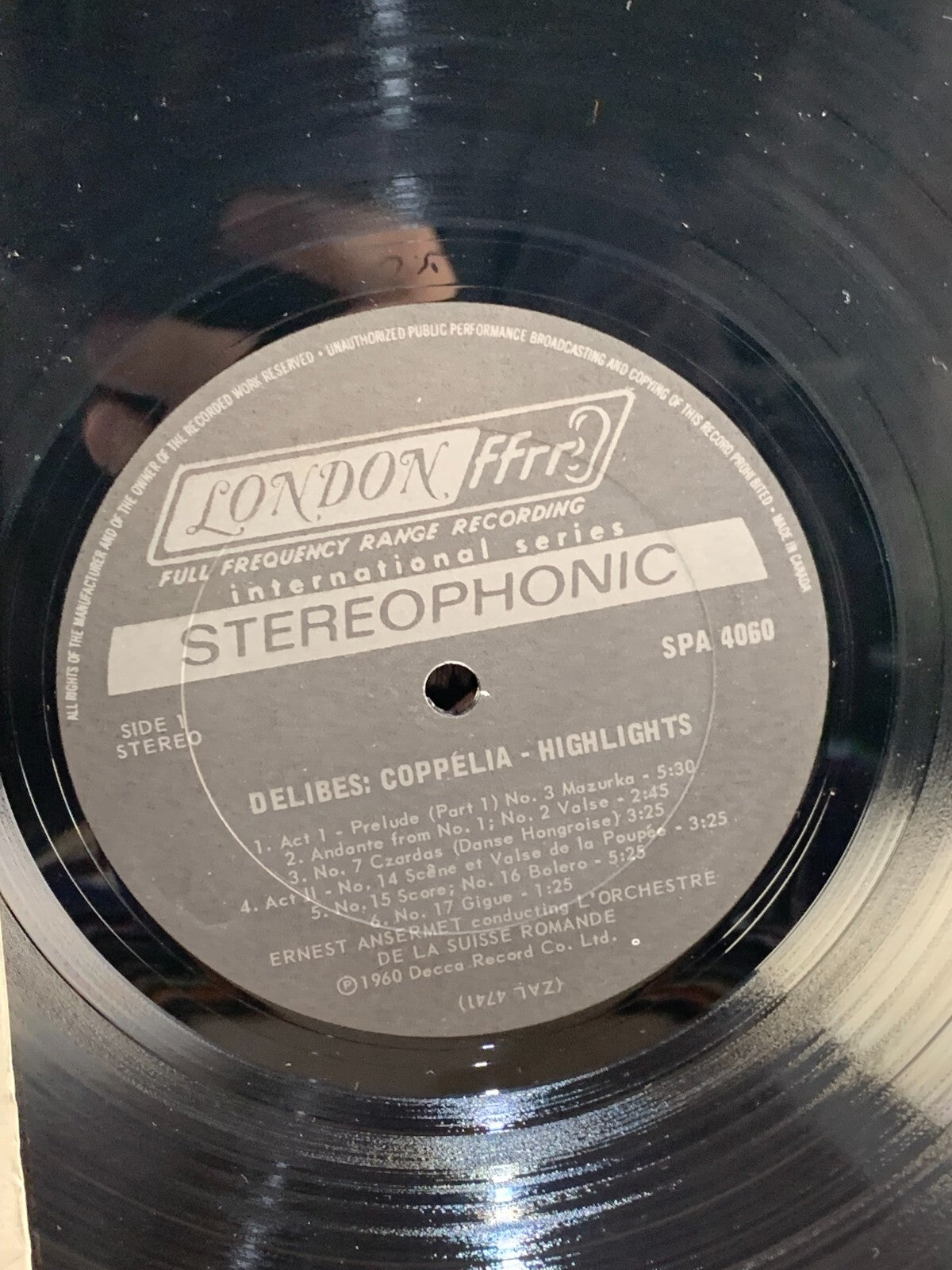 Delibes - Coppelia & Sylvia -LP/Record - london - SPA 4060 - 1973