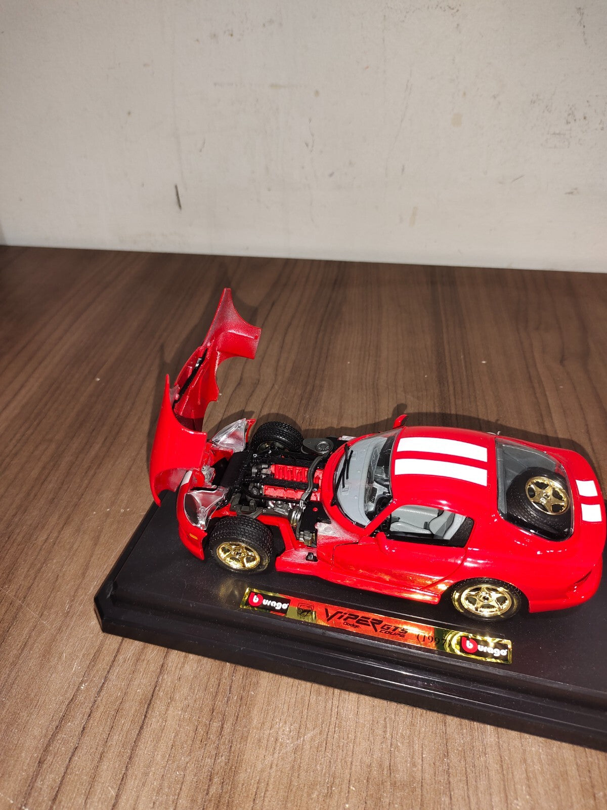 1997 DODGE VIPER GTS COUPE, [BBURAGO TOY] Die Cast Metal Built Car, SCALE 1/24