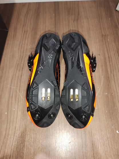 Crono CX-3 17 Mountain Bike Gravel BMX Shoes - Black Orange - Size - 42.5 (EUR)