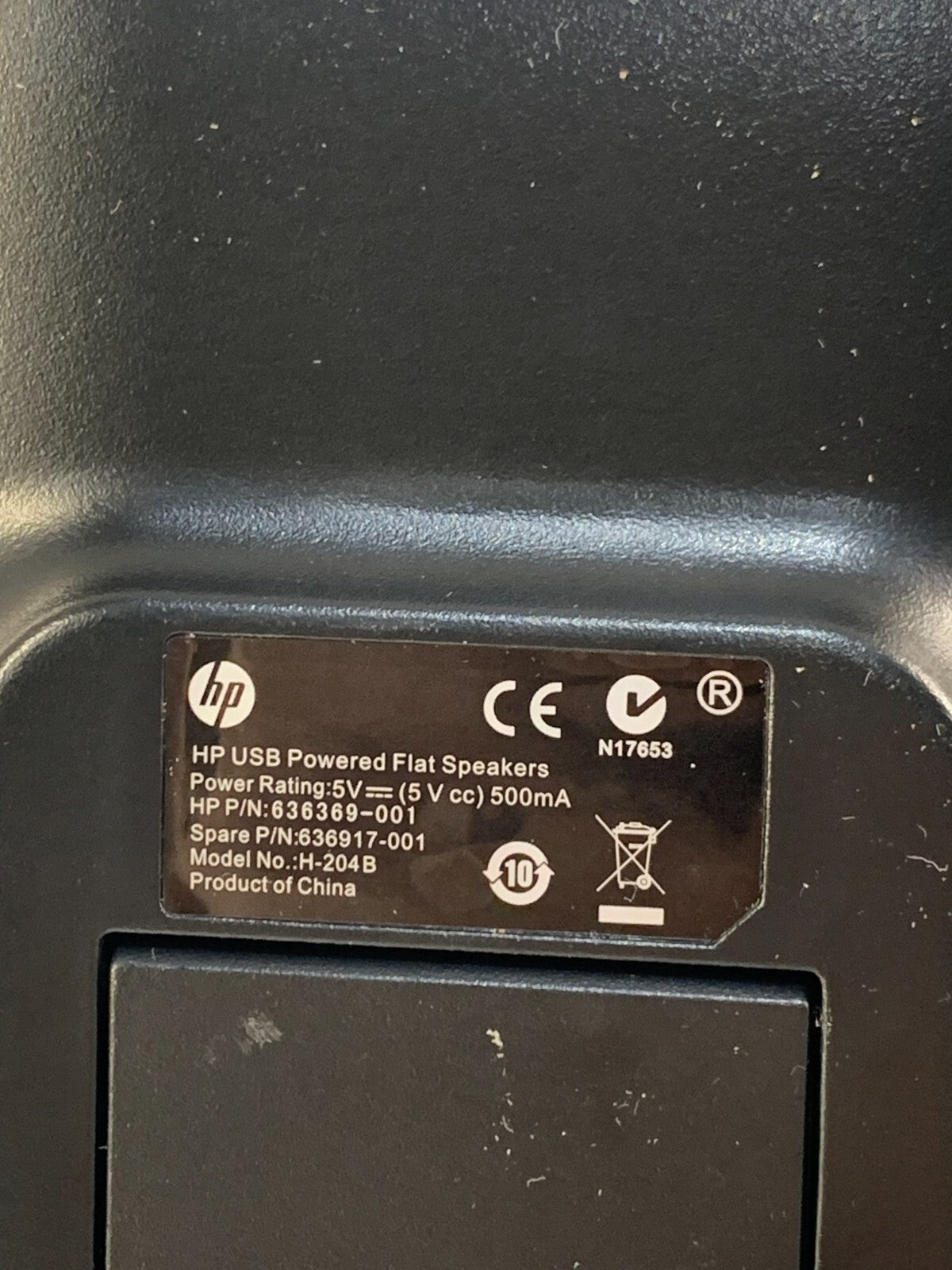 HP H-204B USB Powered Slim Flat Laptop Speakers 63691