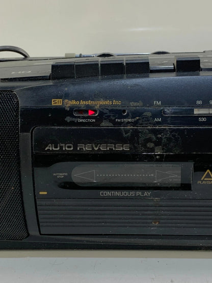 Vintage Seiko WKC-3A FM AM Radio Dual Cassette Boombox 90's WORKS