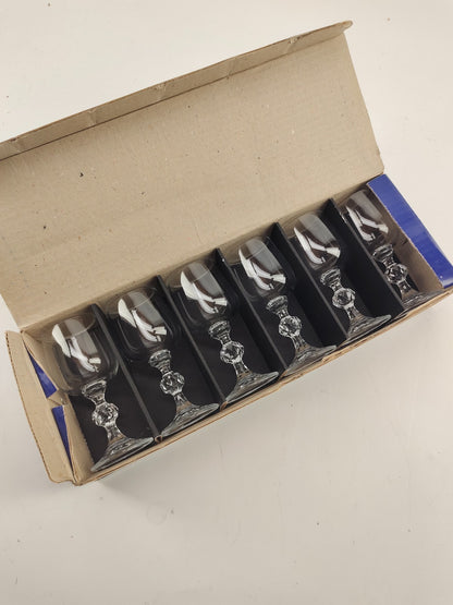 Set of 6 Vintage Claudia Bohemian Wine Goblets