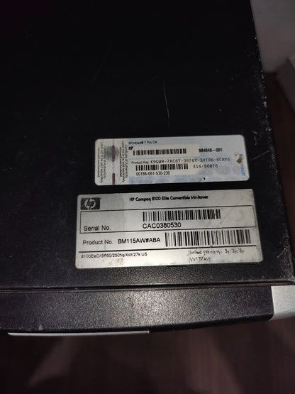 HP Compaq 8100 Elite Convertible Mini Tower i5-660 3.3Ghz, 4GB, 1 TB, Windows 10