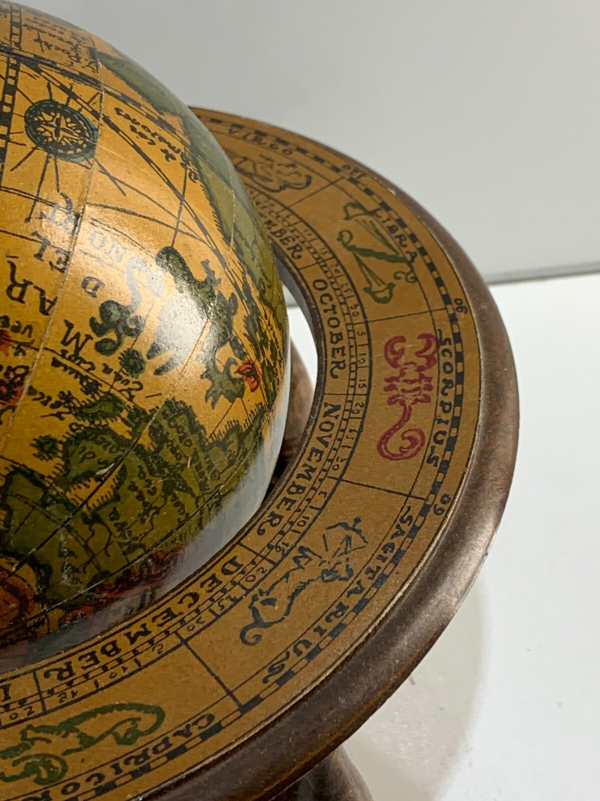 Vintage Old World Tabletop Zodiac 6.5" Diameter Globe
