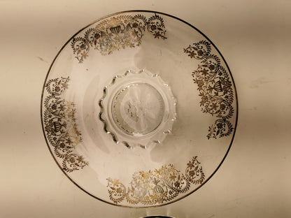 Vintage Sterling Silver Overlay Pedestal cake stand/Serving Platter