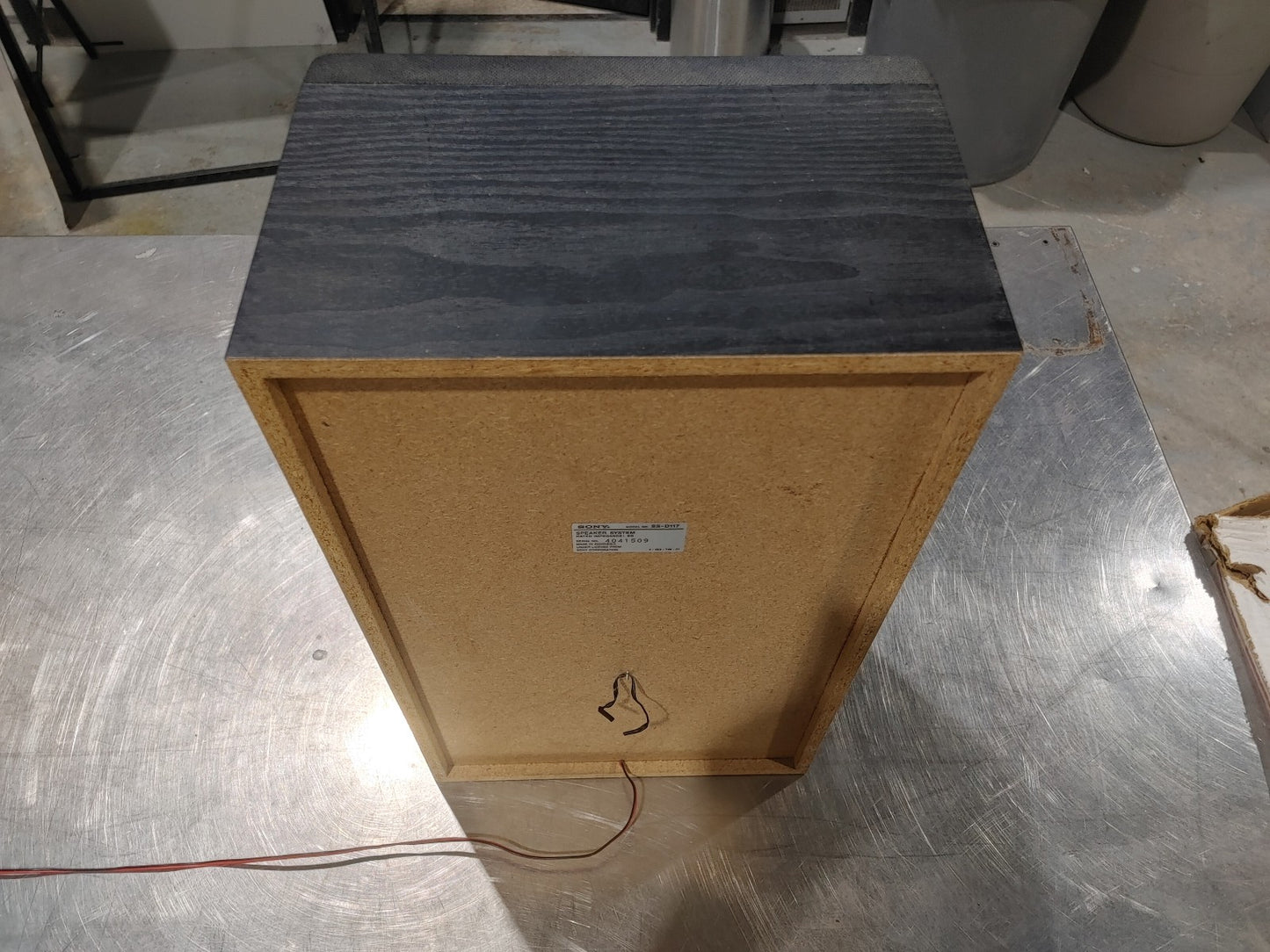 GOOD CONDITION LOT OF 2 SONY SS-D117 6Ohm Speakers Black Tested WORKING