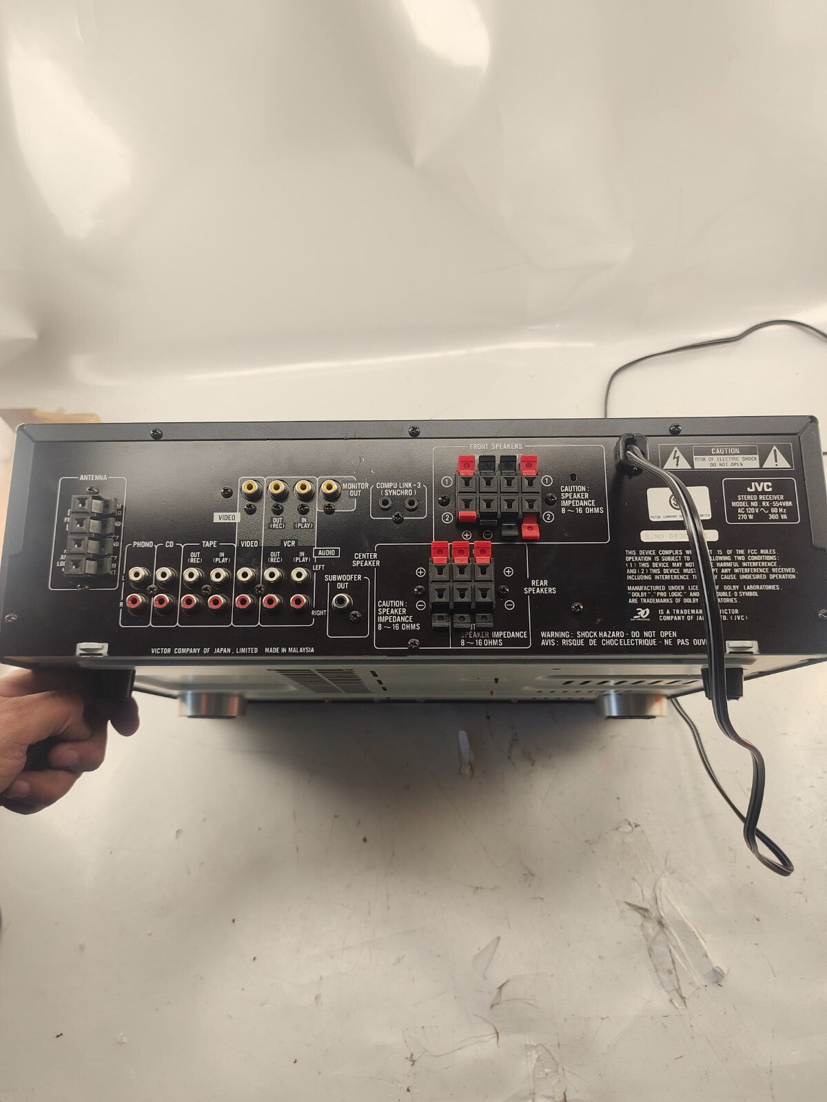 Vintage JVC RX-554V 270w Surround Sound Pro Logic A/V Receiver Phono Input
