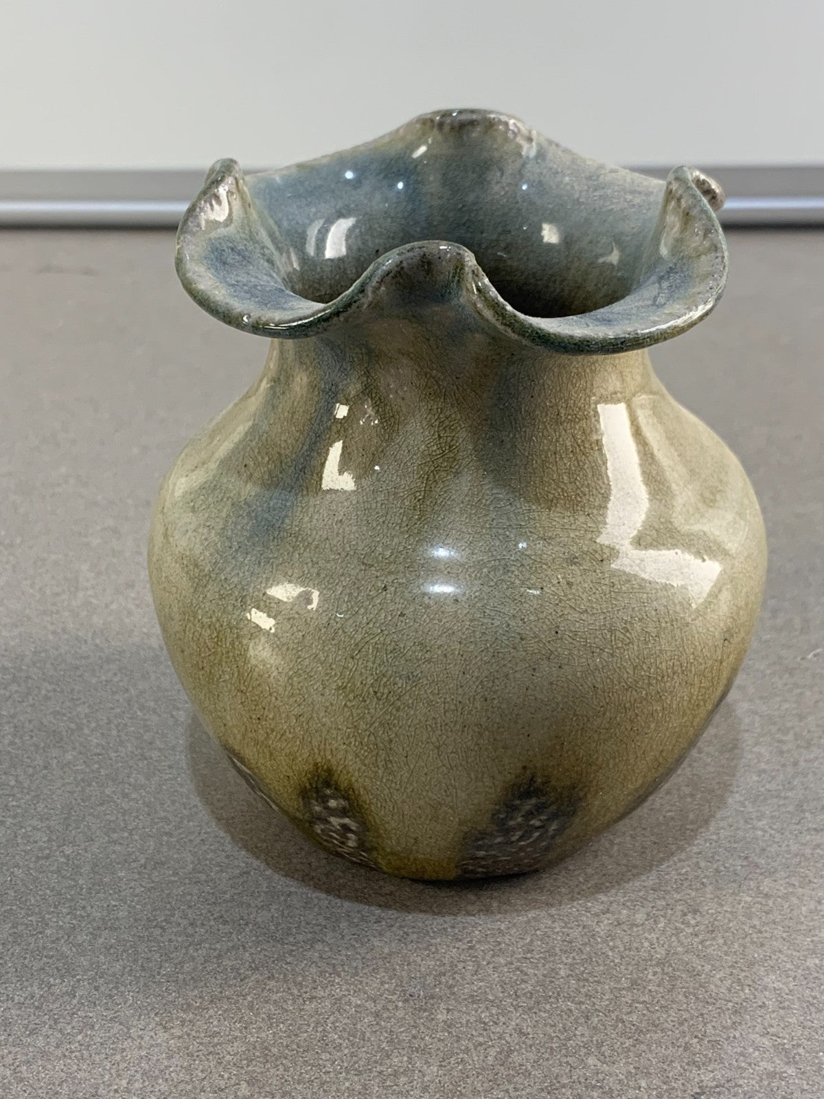 Vintage Handmade Studio Art Pottery Pitcher Carafe Handles Artist Signed Pottery