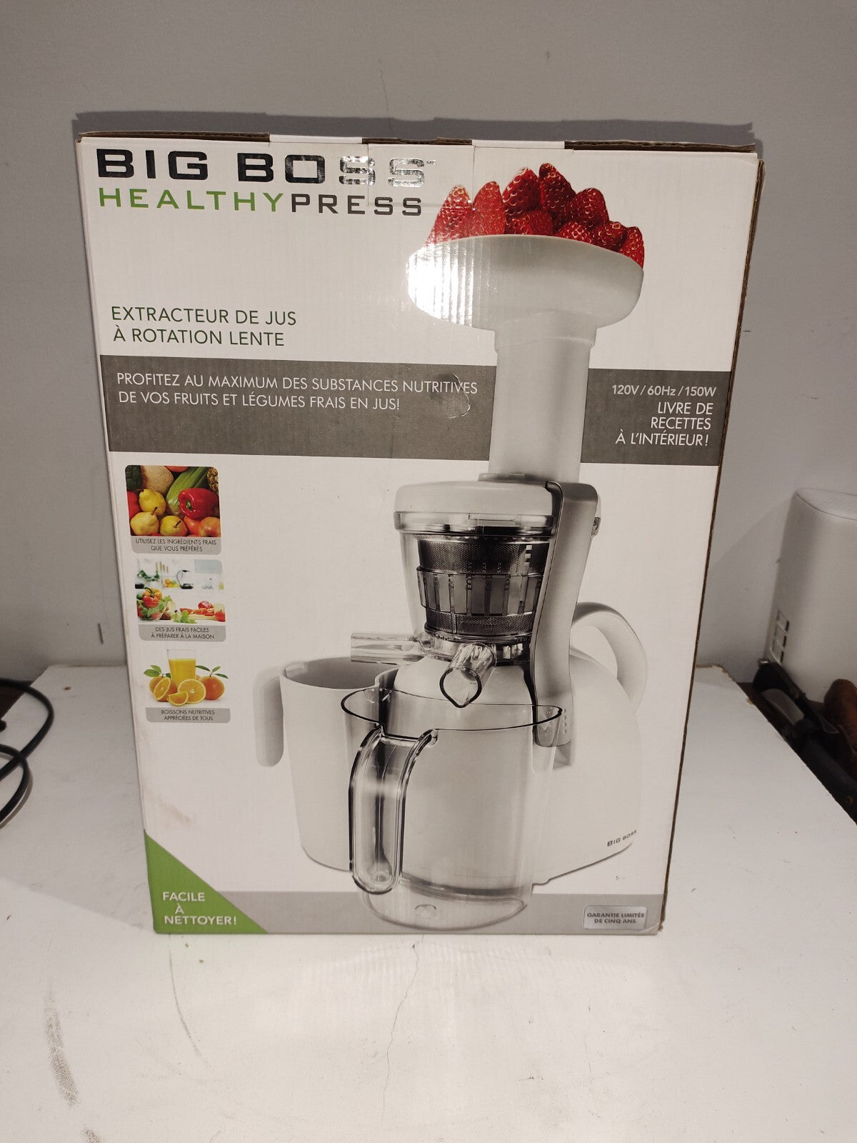 BIG BOSS healthy press slow pressure juicer - New In Box