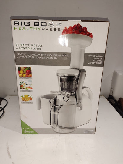 BIG BOSS healthy press slow pressure juicer - New In Box