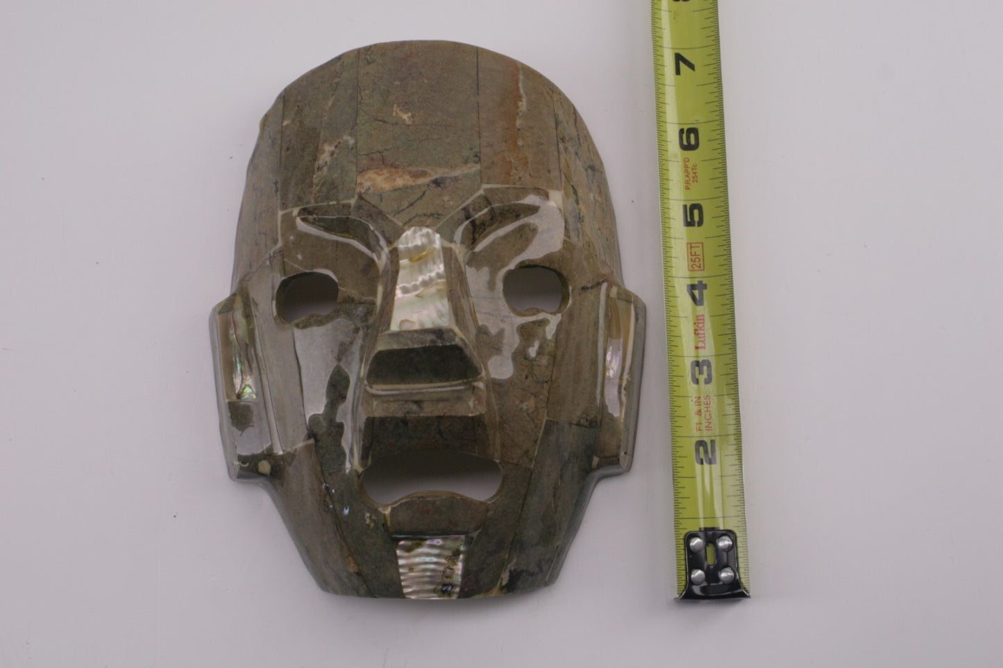 Vintage Mayan Mosaic Semiprecious Stone Burial Mask