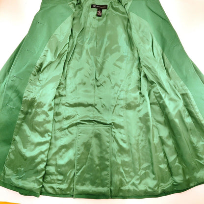 INC International Concepts Kelly Green Trench Coat Size Large