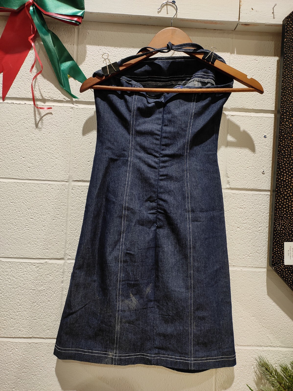 Vintage Guess Denim Dress Neck Strap Women's Size 5