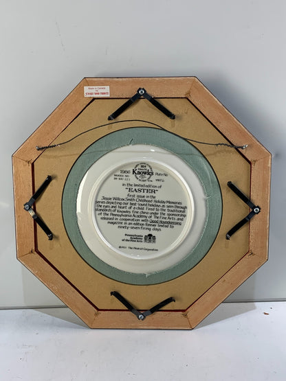 Edwin M. Knowles Fine China 1986 Limited Edition "Easter" Collector Plate Framed