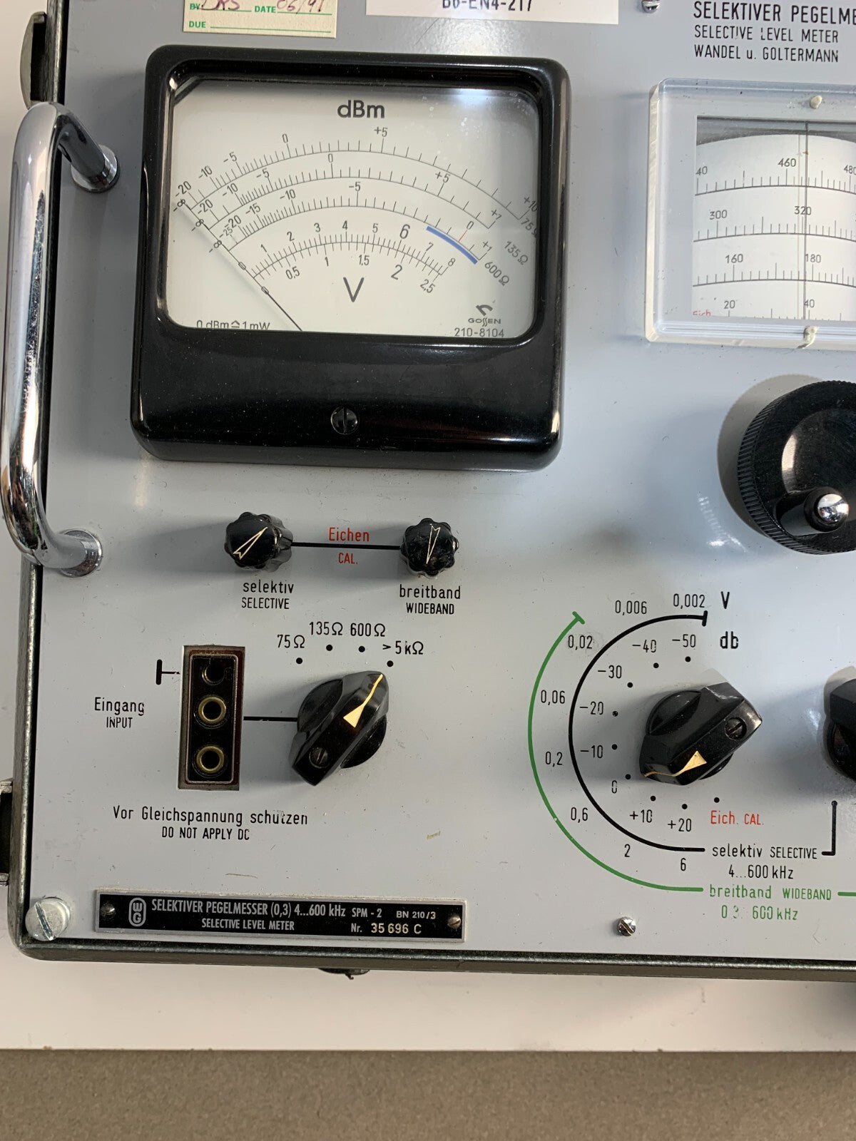 Wandel & Goltermann SPM-2 / SPM2 Selective Level Meter