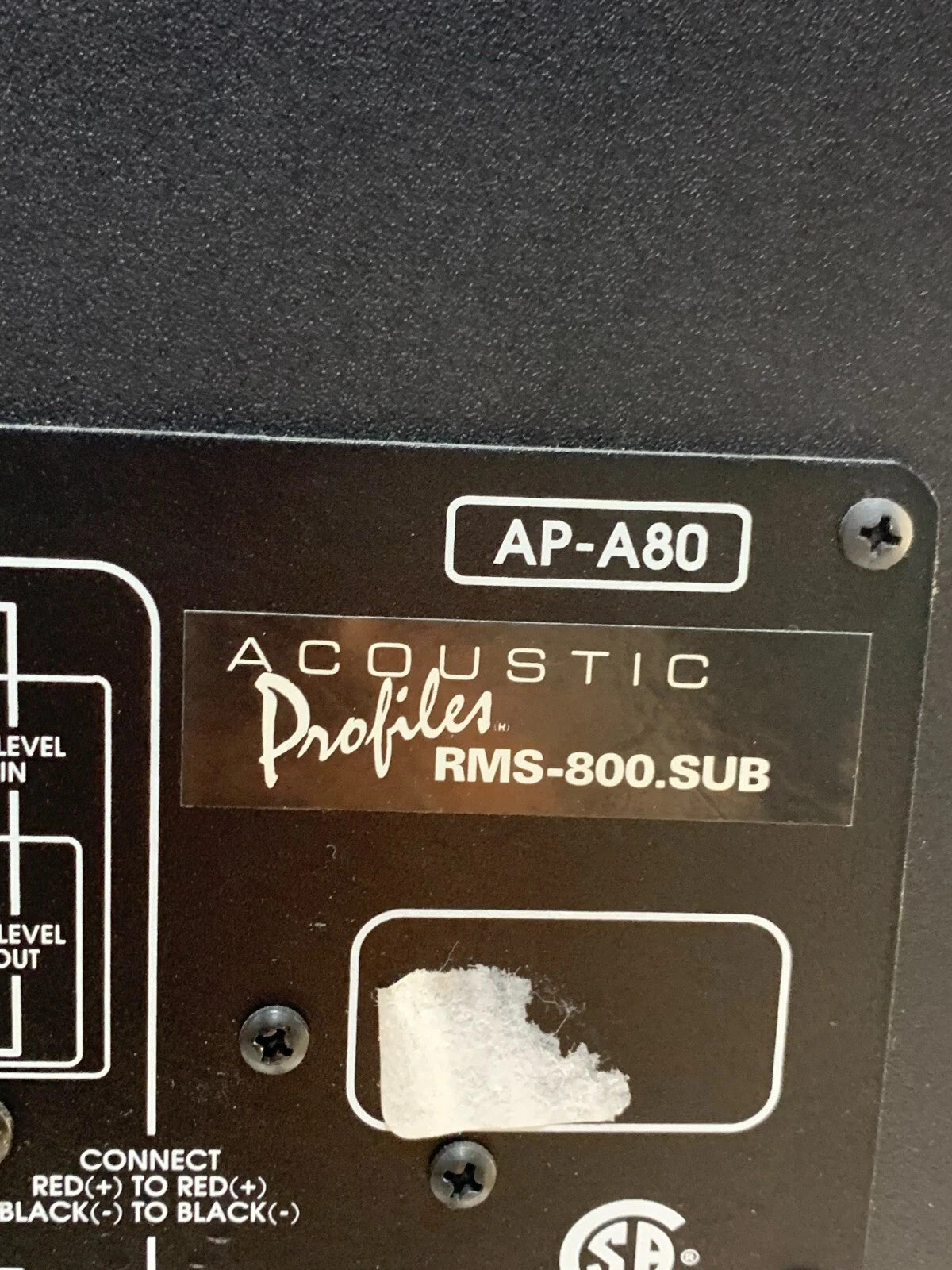 Acoustic Profile RMS-800.sub Subwoofer only