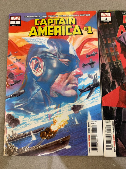 Captain America #1–3 (2018) Marvel Comics Coates Yu VF/NM Steve Rogers Set