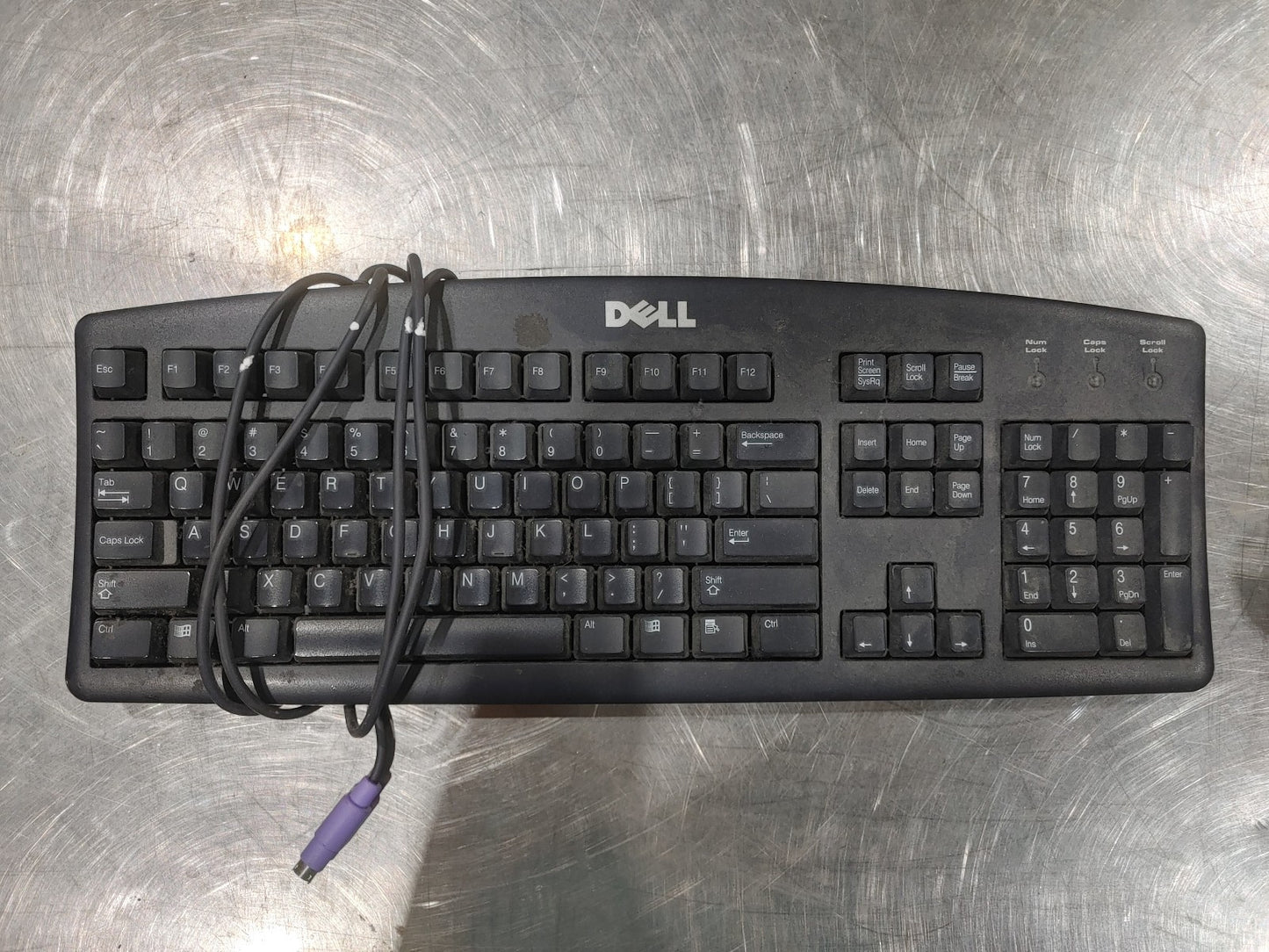 DELL RT7D20 PS/2 Keyboard Black Tested Working - Fair