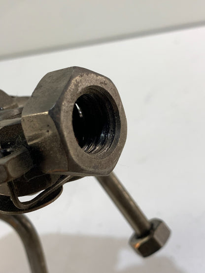 Football Playing Metal Tool Robot Display 10 inches