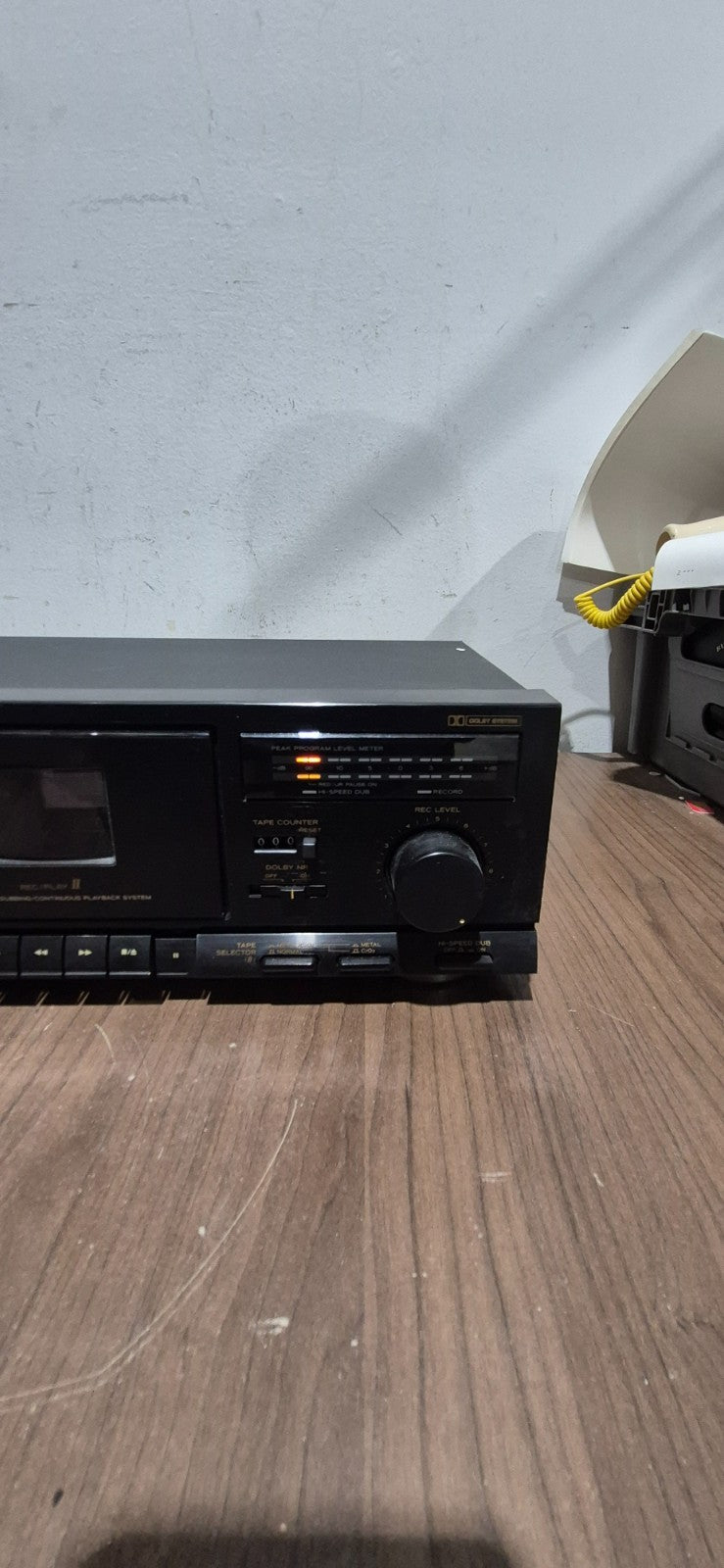 TEAC Stereo Double Cassette Deck W-410 Full Auto Stop Hi Speed Dubbing (broken)